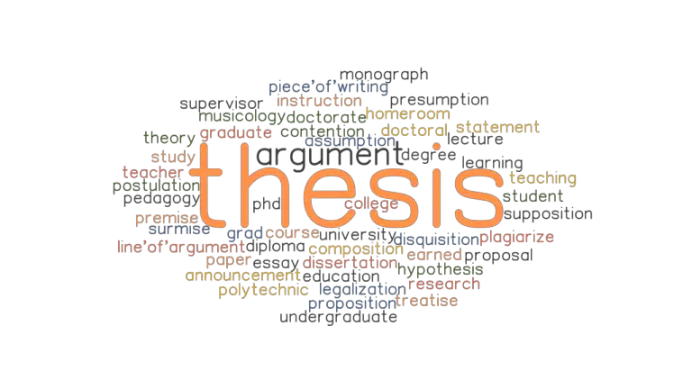 project thesis synonyms