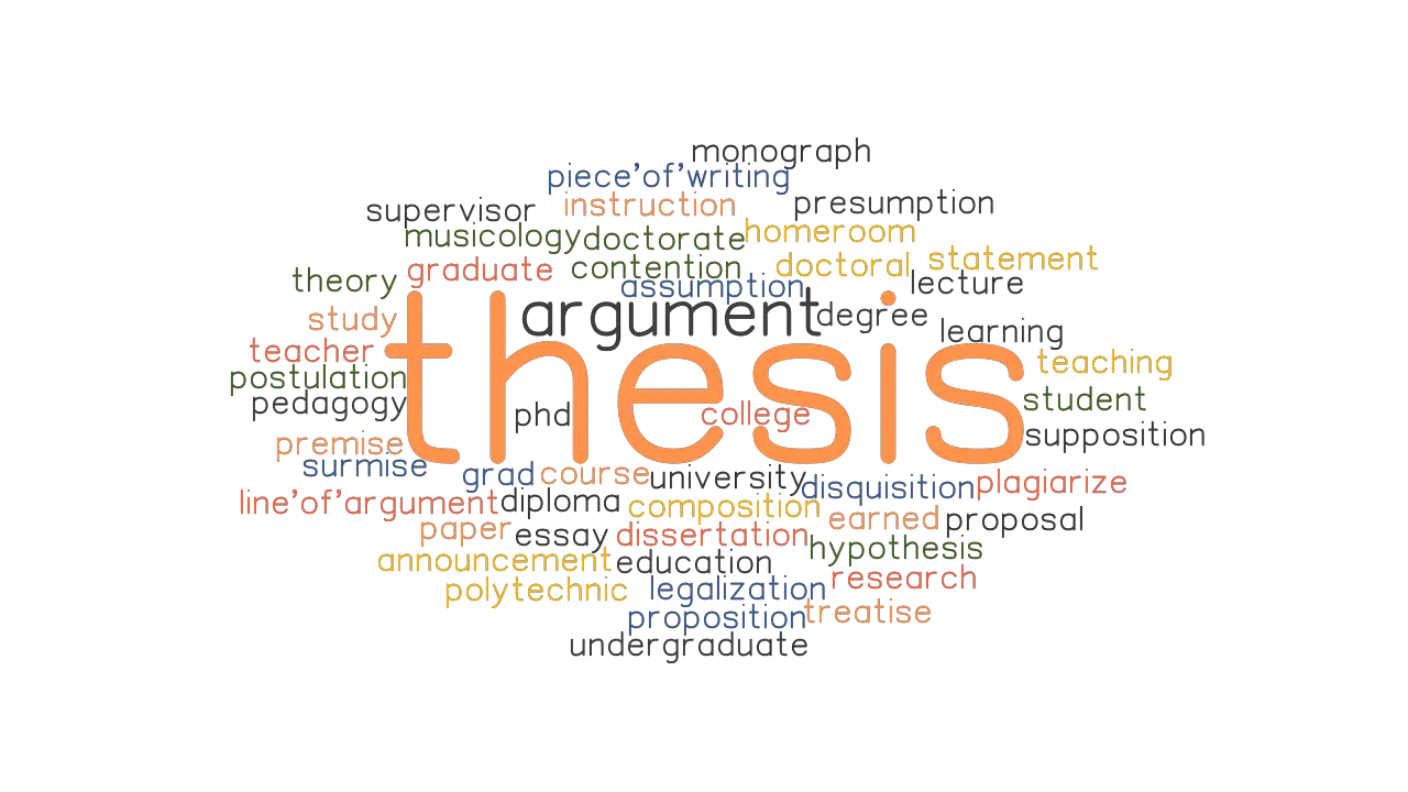project thesis synonyms
