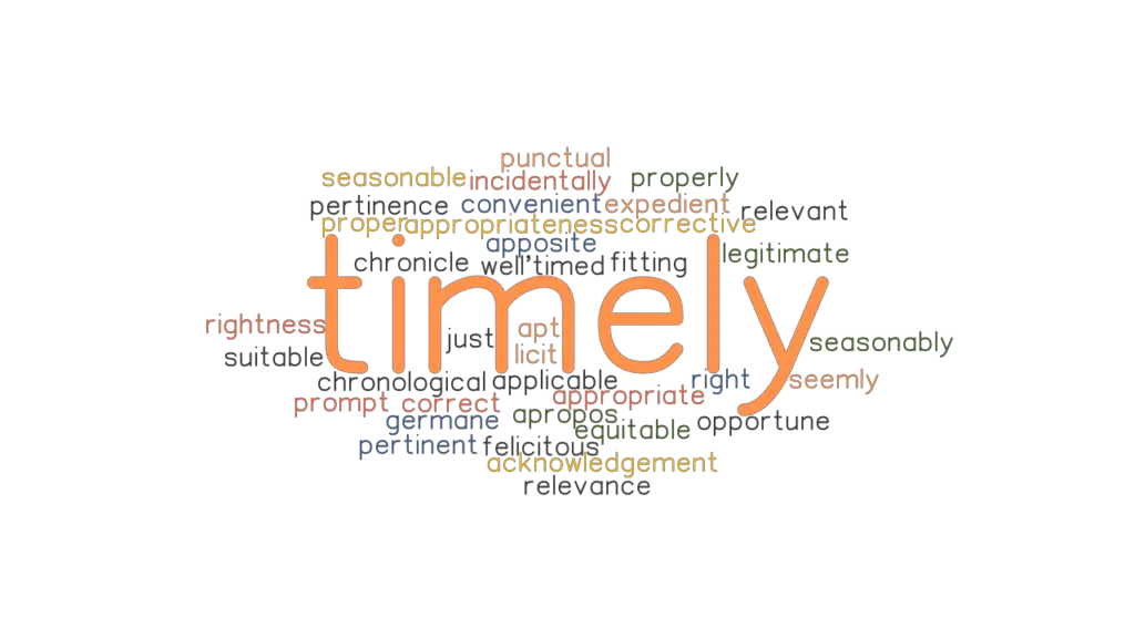 TIMELY Synonyms And Related Words What Is Another Word For TIMELY 