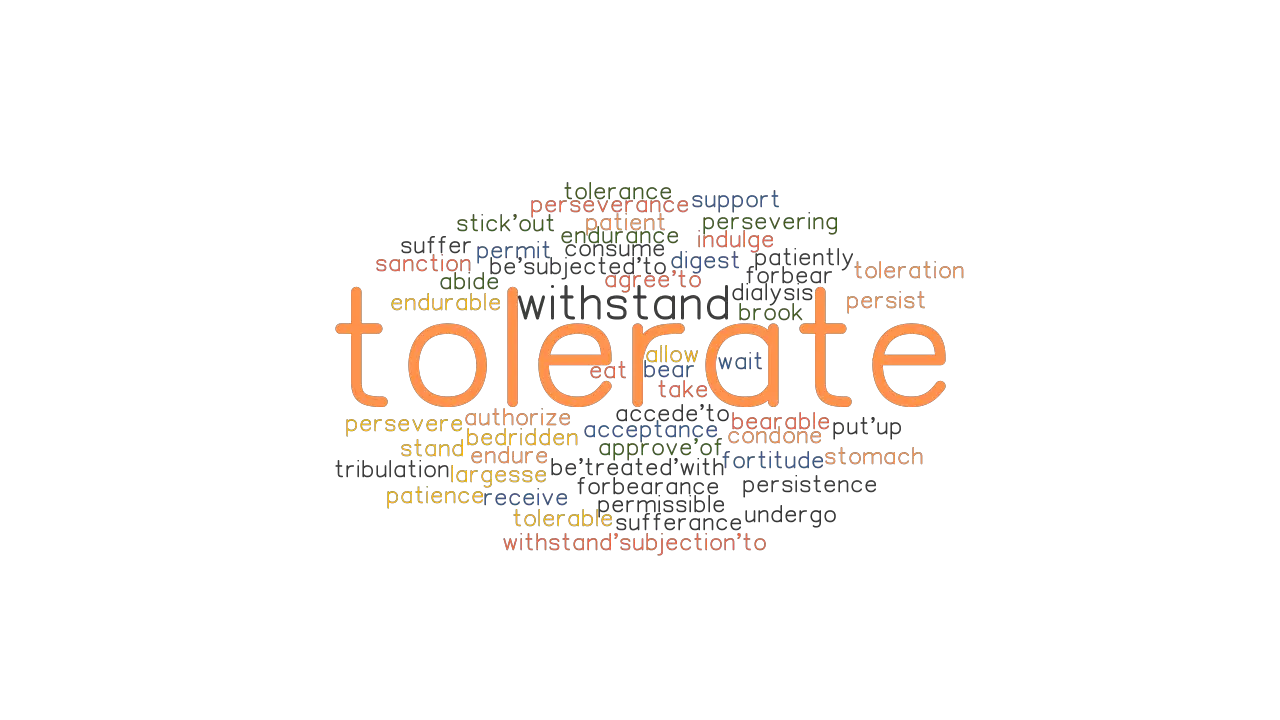 TOLERATE Synonyms And Related Words What Is Another Word For TOLERATE 