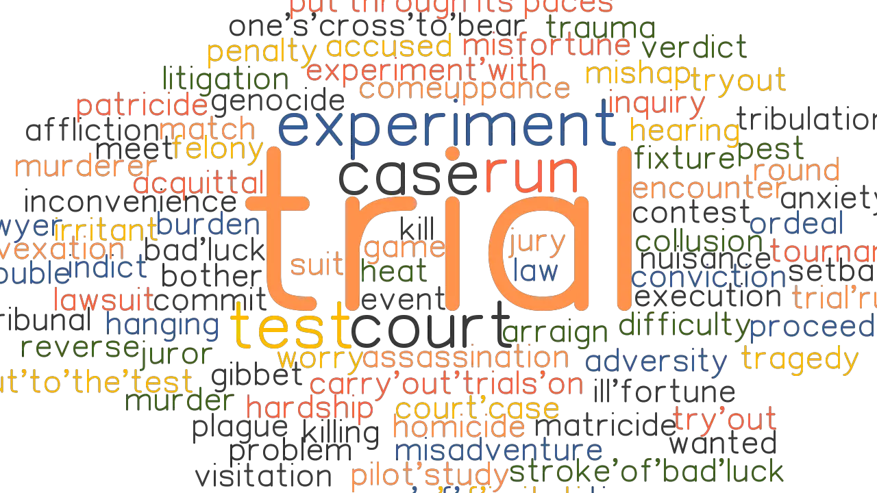 TRIAL Synonyms And Related Words What Is Another Word For TRIAL 