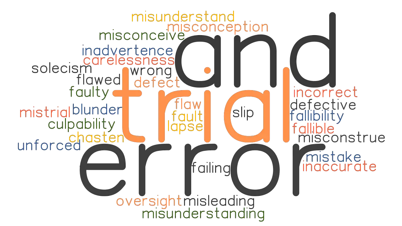 TRIAL AND ERROR Synonyms And Related Words What Is Another Word For 