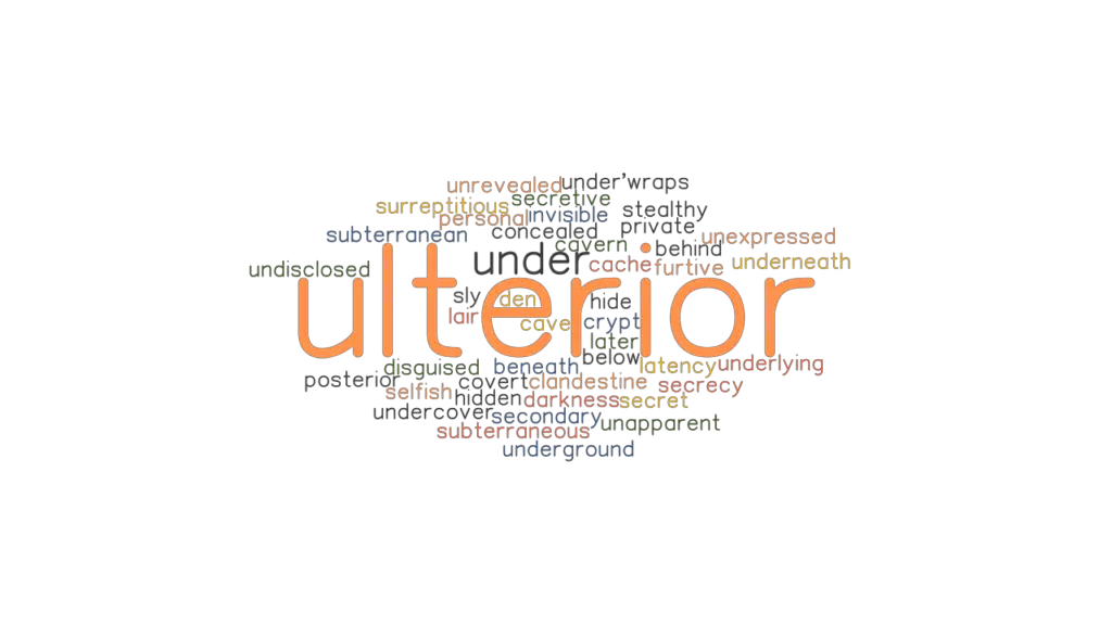 ULTERIOR: Synonyms and Related Words. What is Another Word for ULTERIOR