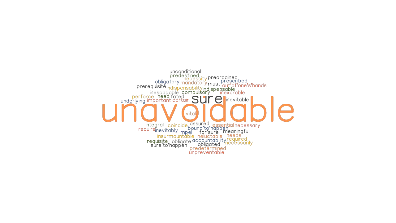 UNAVOIDABLE Synonyms And Related Words What Is Another Word For 