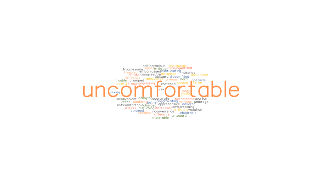 UNCOMFORTABLE Synonyms And Related Words What Is Another Word For 