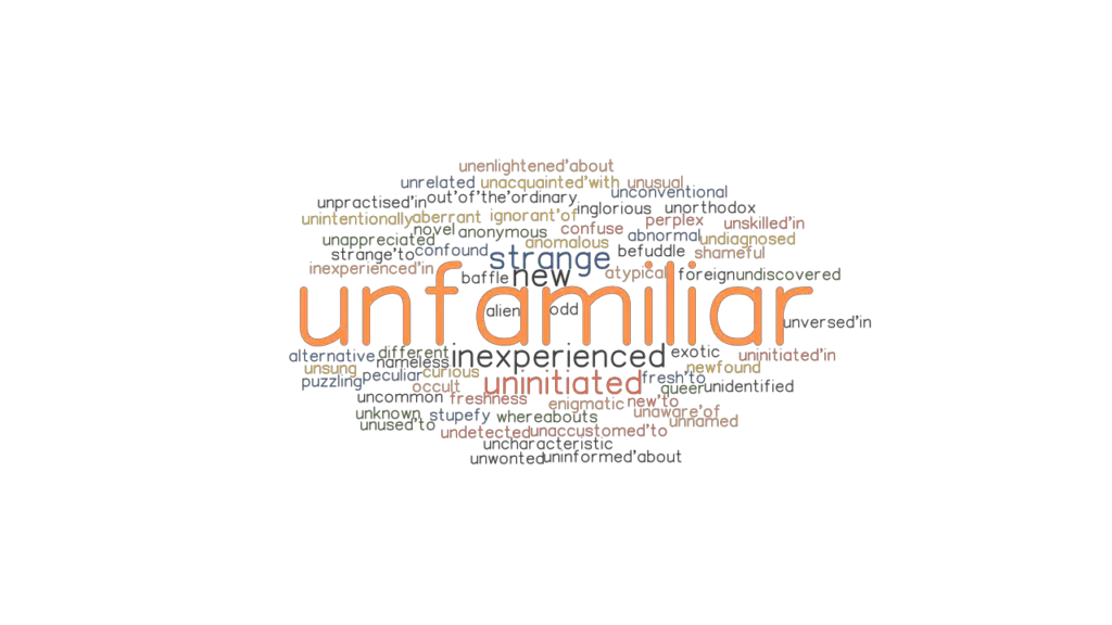 UNFAMILIAR Synonyms And Related Words What Is Another Word For 