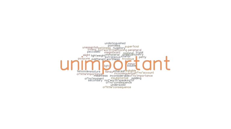 UNIMPORTANT Synonyms And Related Words What Is Another Word For 