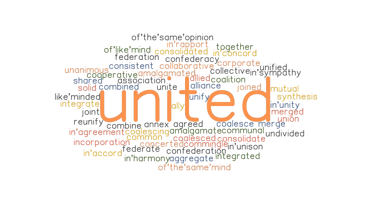 UNITED Synonyms And Related Words What Is Another Word For UNITED 