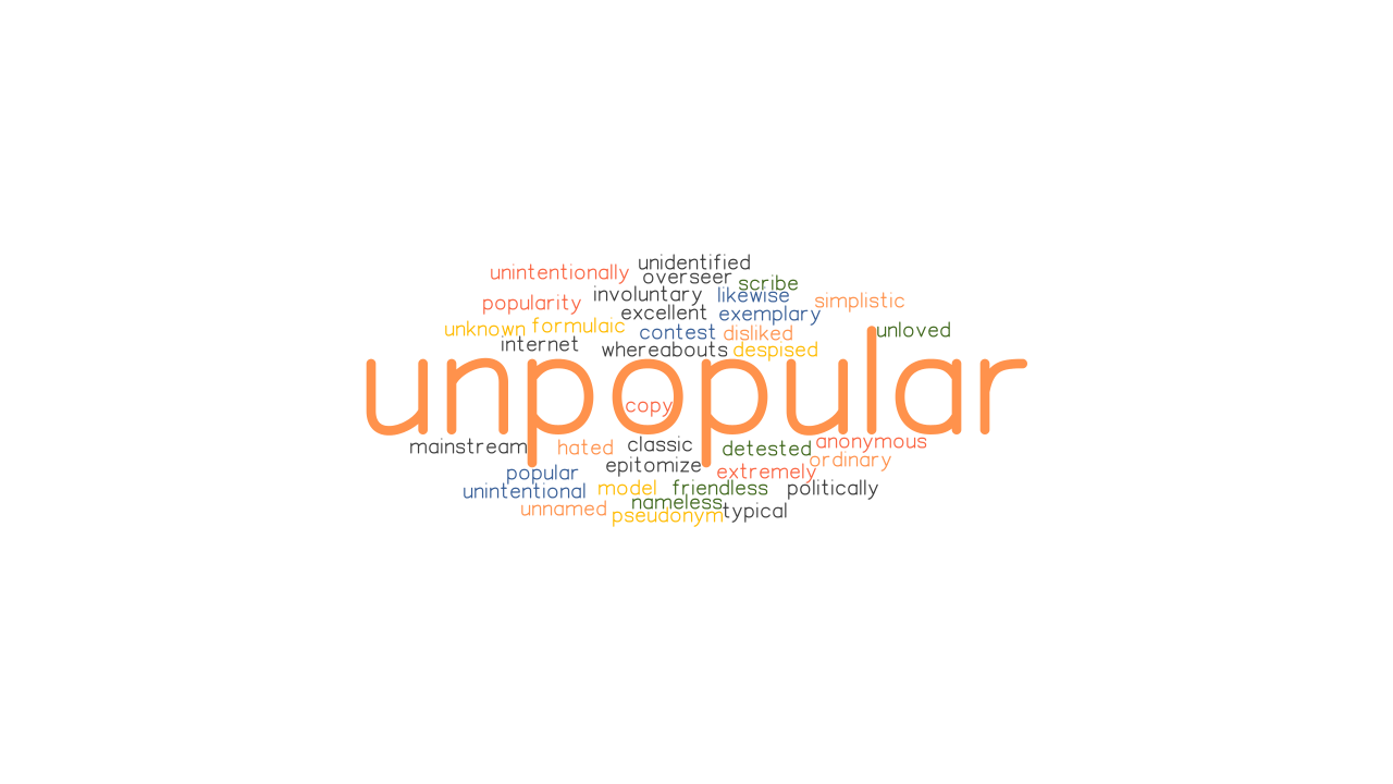 UNPOPULAR Synonyms And Related Words What Is Another Word For 