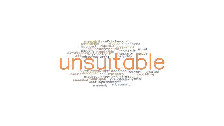 Another Word For Unsuitable Behavior