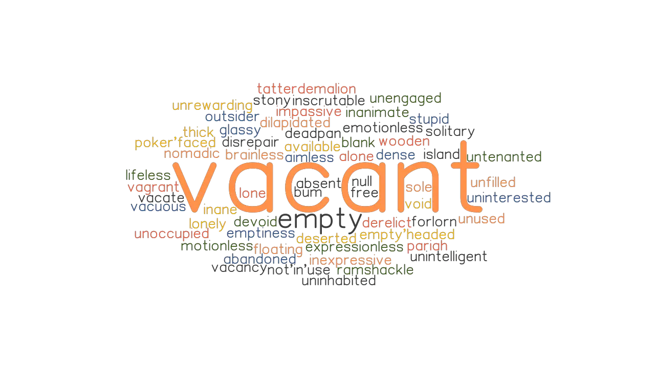 VACANT Synonyms and Related Words. What is Another Word for VACANT ...