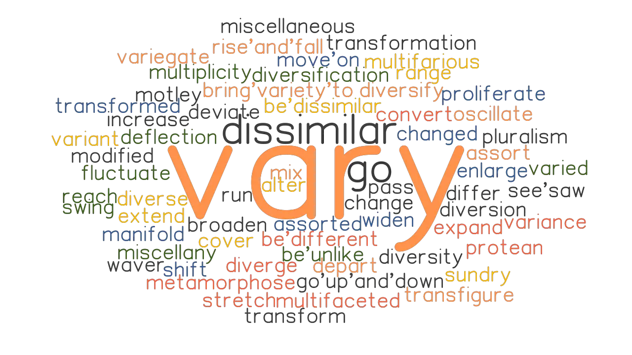 VARY Synonyms And Related Words What Is Another Word For VARY 