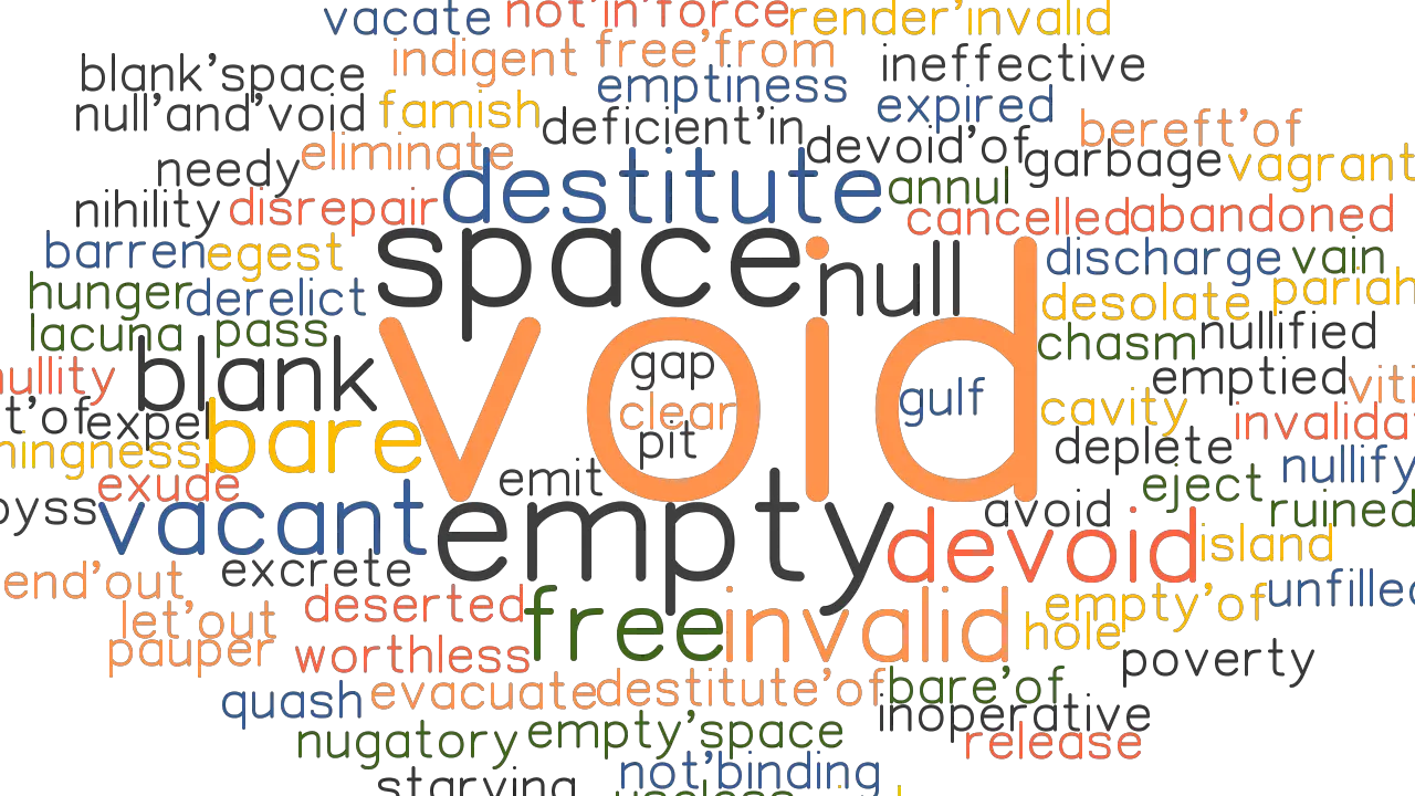 VOID Synonyms And Related Words What Is Another Word For VOID 