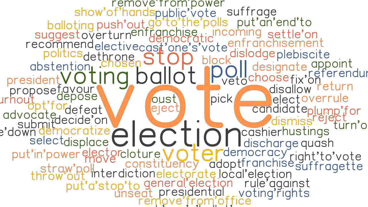 VOTE Synonyms And Related Words What Is Another Word For VOTE GrammarTOP