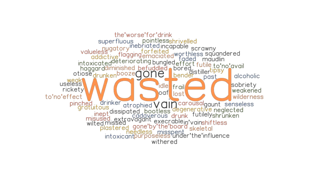 WASTED Synonyms And Related Words What Is Another Word For WASTED 