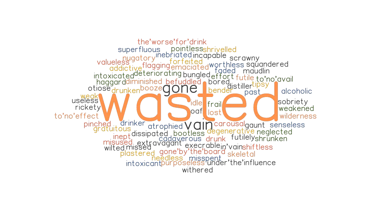 WASTED Synonyms And Related Words What Is Another Word For WASTED 