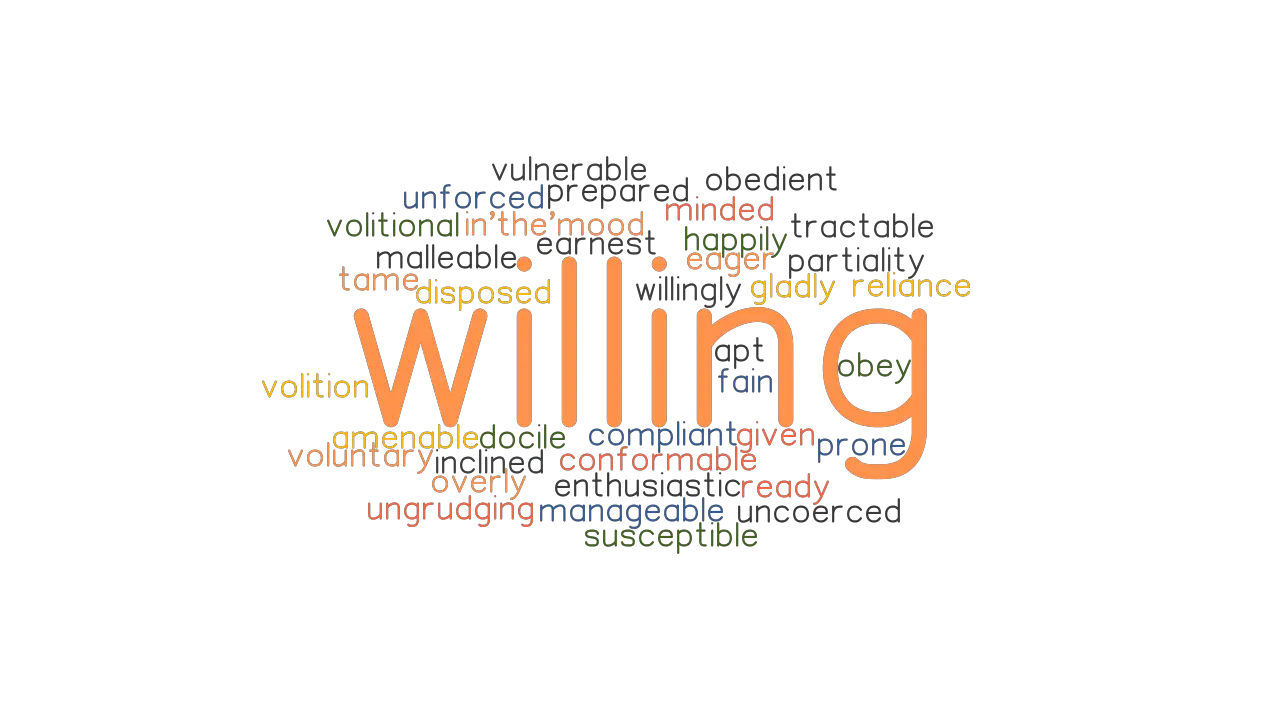 WILLING Synonyms And Related Words What Is Another Word For WILLING 