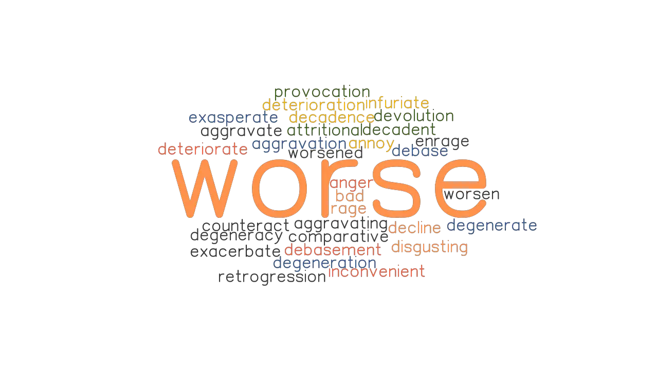 WORSE Synonyms And Related Words What Is Another Word For WORSE 