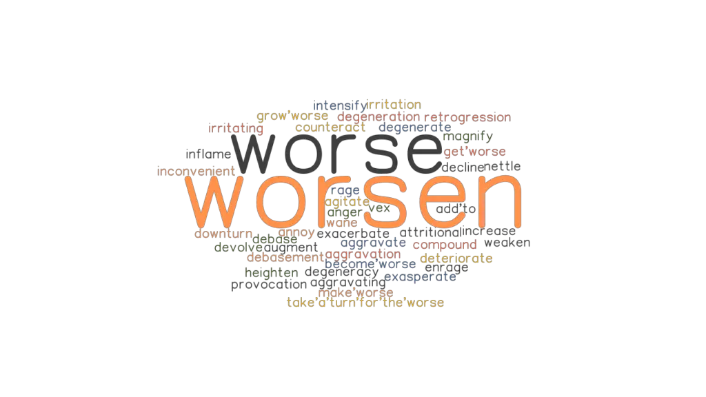 WORSEN Synonyms And Related Words What Is Another Word For WORSEN 