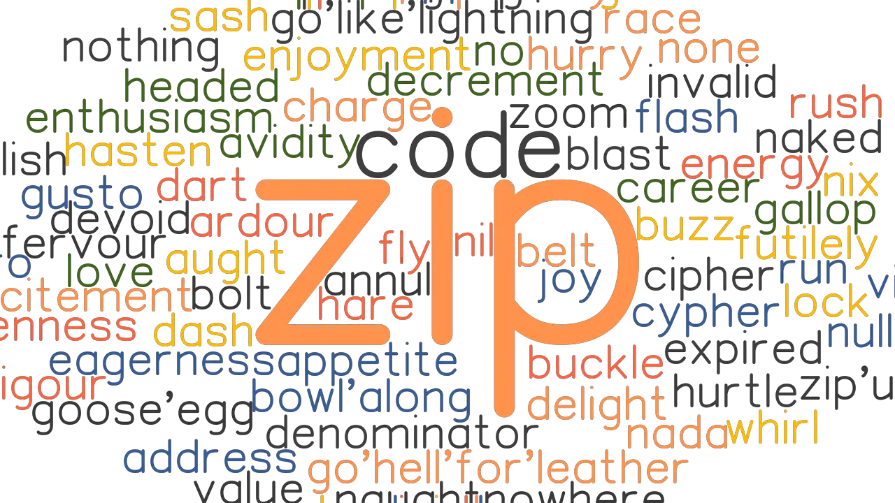 ZIP Synonyms And Related Words What Is Another Word For ZIP 