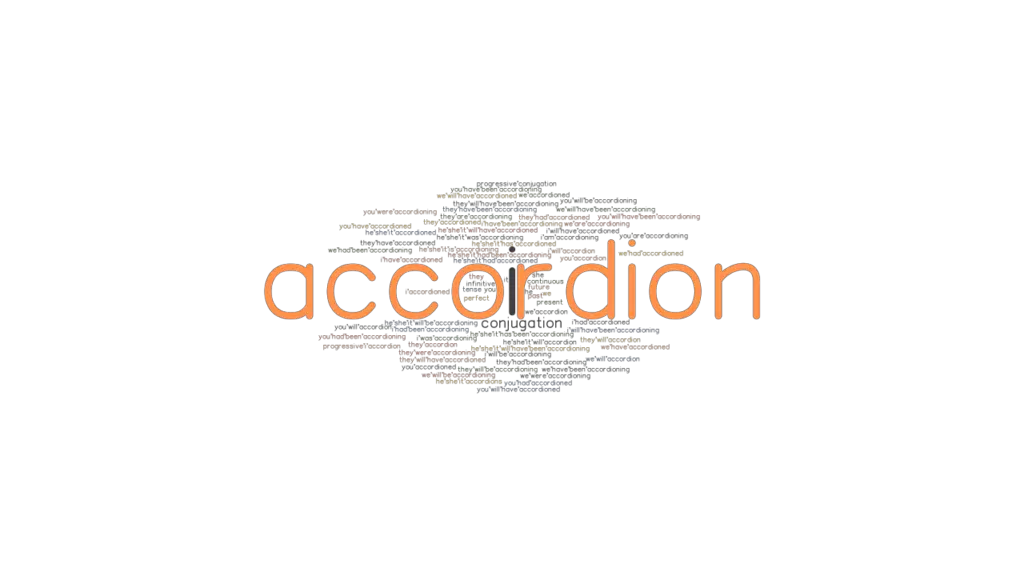 Accordion Past Tense Verb Forms, Conjugate ACCORDION