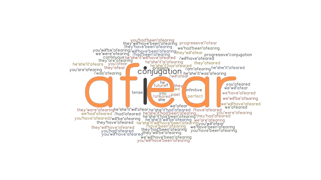 Afear Past Tense Verb Forms, Conjugate AFEAR