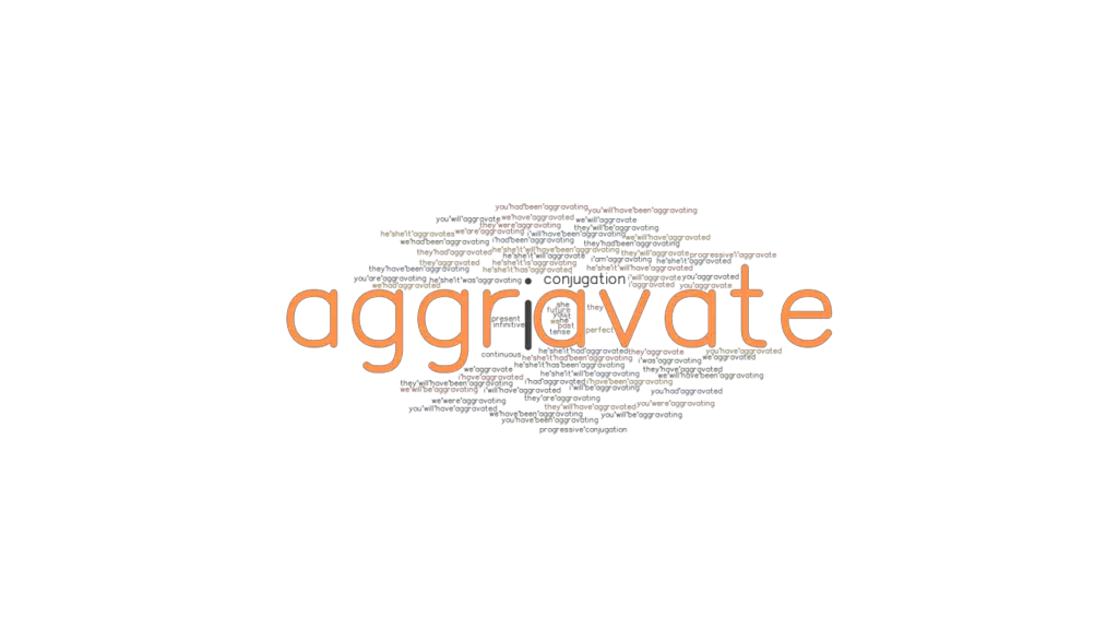 Aggravate Past Tense Verb Forms Conjugate AGGRAVATE GrammarTOP