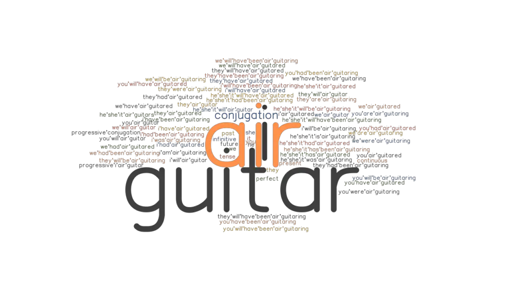 Airguitar Past Tense Verb Forms, Conjugate AIRGUITAR