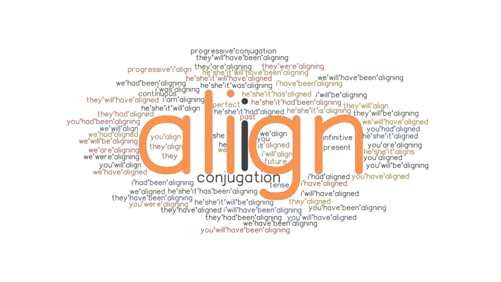 Align Past Tense Verb Forms, Conjugate ALIGN