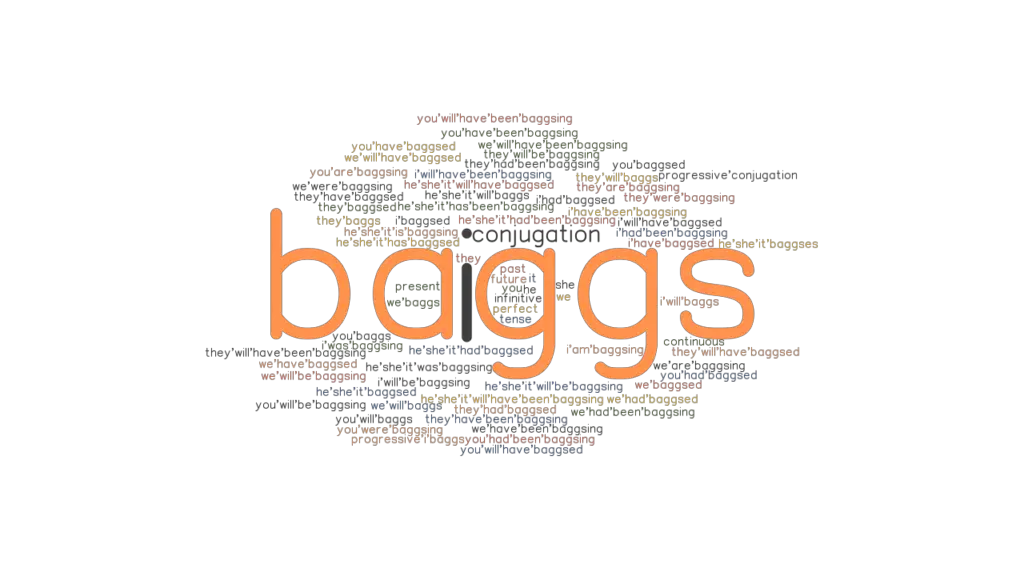 Baggs Past Tense Verb Forms, Conjugate BAGGS