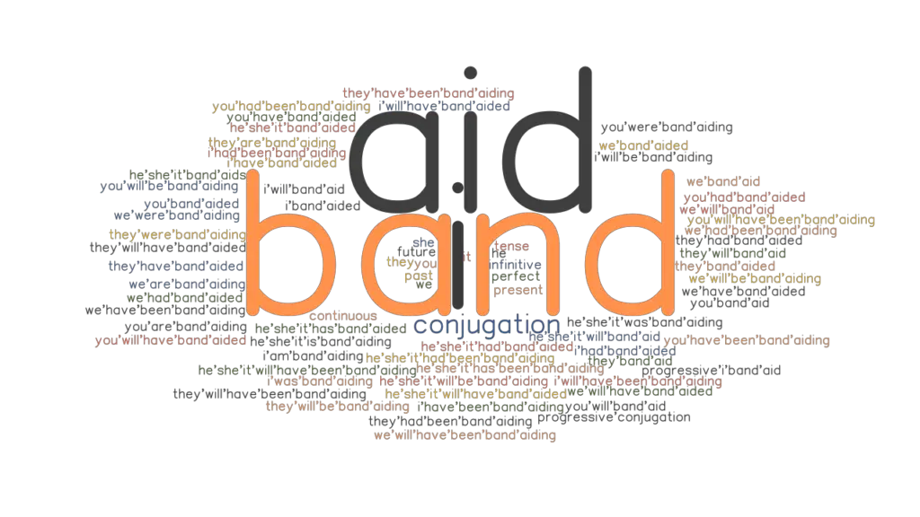 Bandaid Past Tense Verb Forms, Conjugate BANDAID