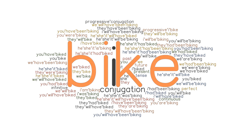 Bike Past Tense Verb Forms, Conjugate BIKE