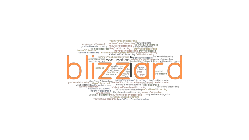 Blizzard Past Tense Verb Forms, Conjugate BLIZZARD