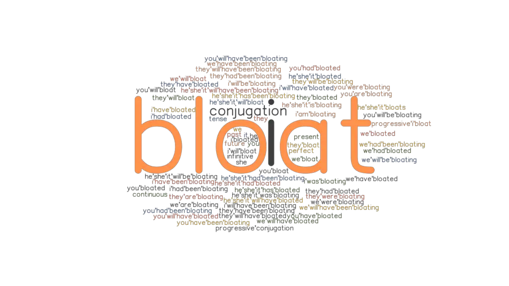 Bloat Past Tense Verb Forms, Conjugate BLOAT