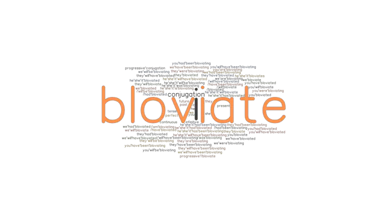 Bloviate Past Tense Verb Forms Conjugate Bloviate