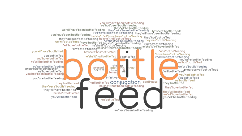 Bottlefeed Past Tense Verb Forms, Conjugate BOTTLEFEED