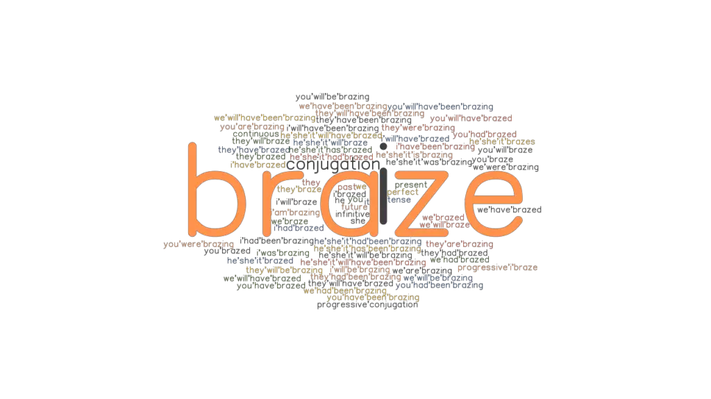Braze Past Tense Verb Forms, Conjugate BRAZE