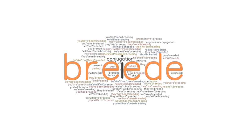 Breede Past Tense Verb Forms, Conjugate BREEDE