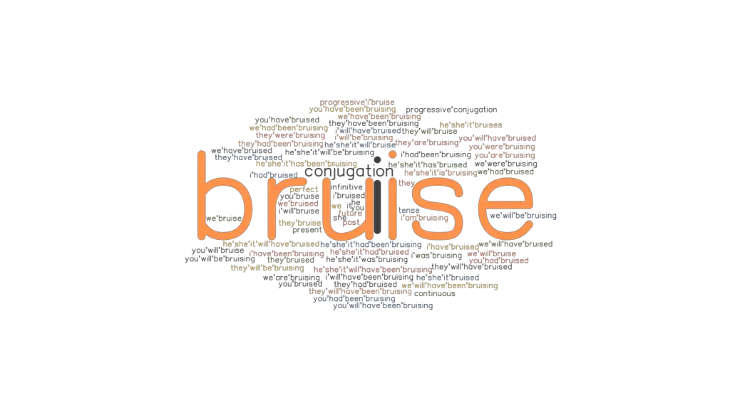 Bruise Past Tense Verb Forms, Conjugate BRUISE