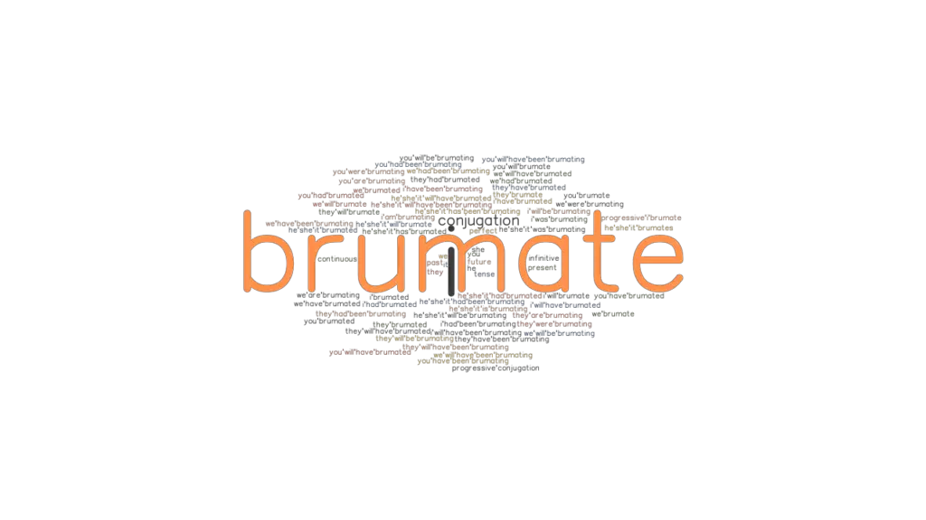 Brumate Past Tense Verb Forms, Conjugate BRUMATE