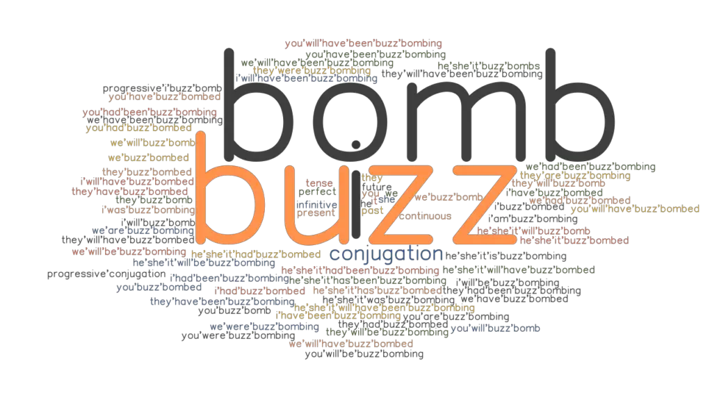 Buzzbomb Past Tense Verb Forms, Conjugate BUZZBOMB