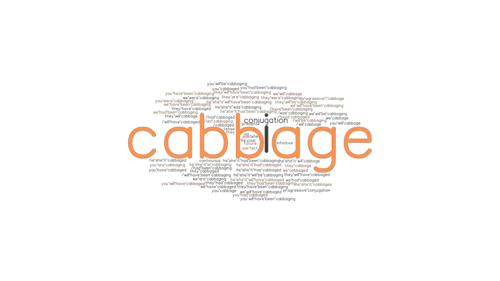 Cabbage Past Tense Verb Forms, Conjugate CABBAGE