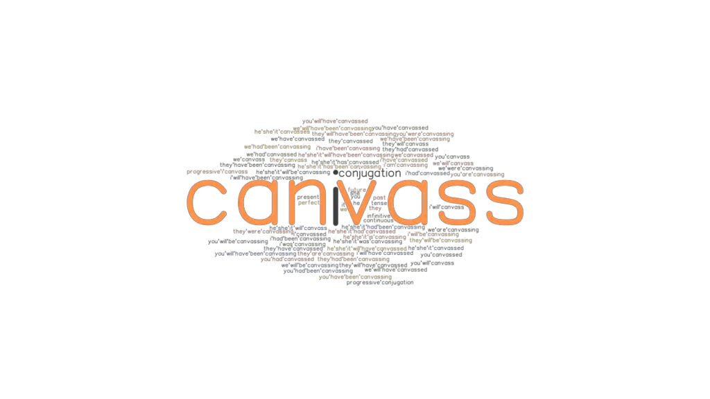 Canvass Past Tense Verb Forms, Conjugate CANVASS