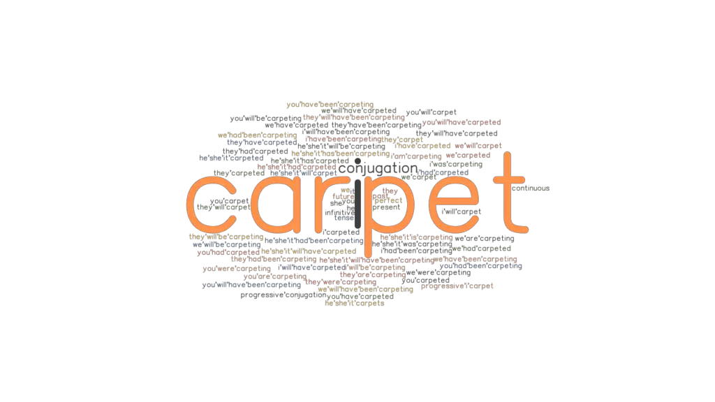 Carpet Past Tense Verb Forms, Conjugate CARPET