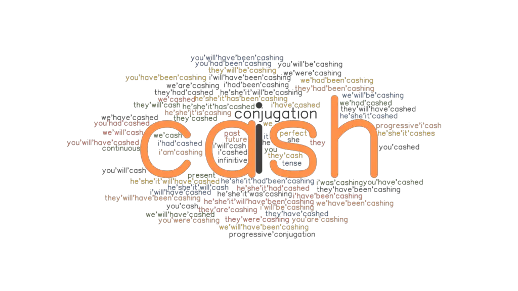 Cash Past Tense Verb Forms, Conjugate CASH