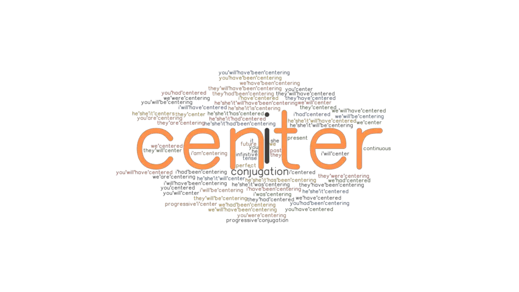 Center Past Tense Verb Forms, Conjugate CENTER