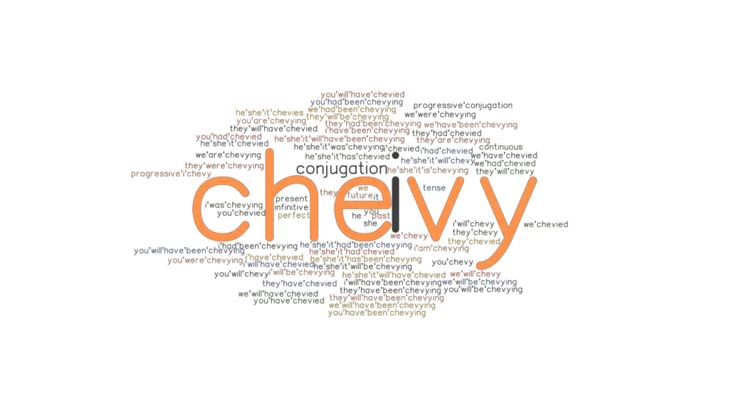 Chevy Past Tense Verb Forms, Conjugate CHEVY