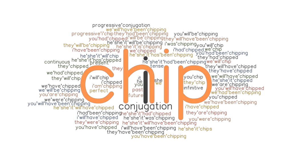Chip Past Tense Verb Forms, Conjugate CHIP