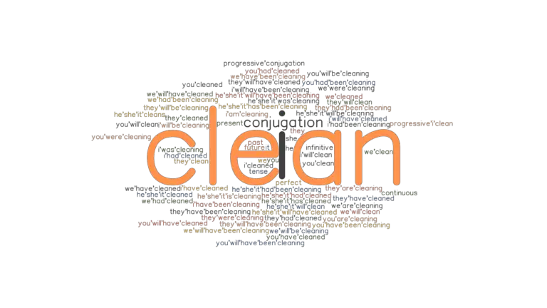 write the past tense of the following verbs clean