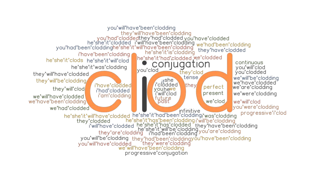 Clod Past Tense Verb Forms, Conjugate CLOD